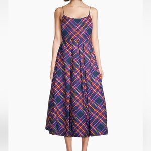 Sachin + Babi Blue and Red A-Line Midi Dress